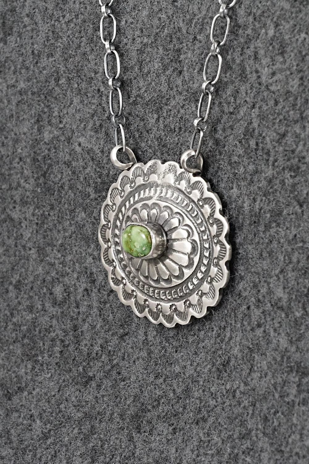 Turquoise & Sterling Silver Necklace - Adrienne Gordon