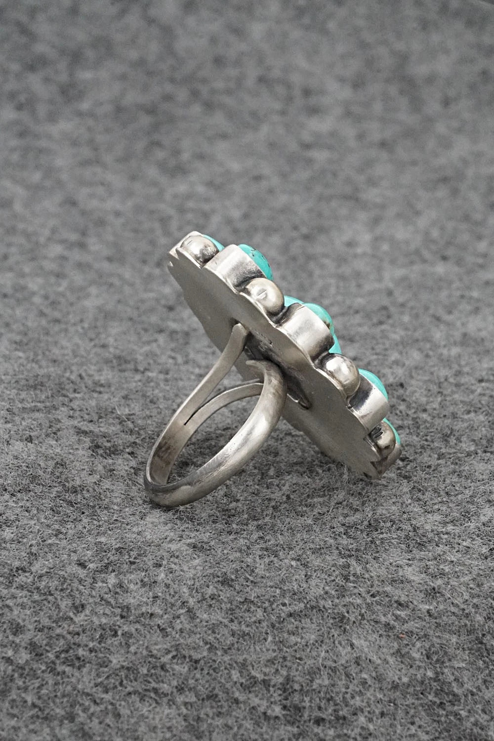 Turquoise & Sterling Silver Ring - Kathleen Livingston - Size Adjustable