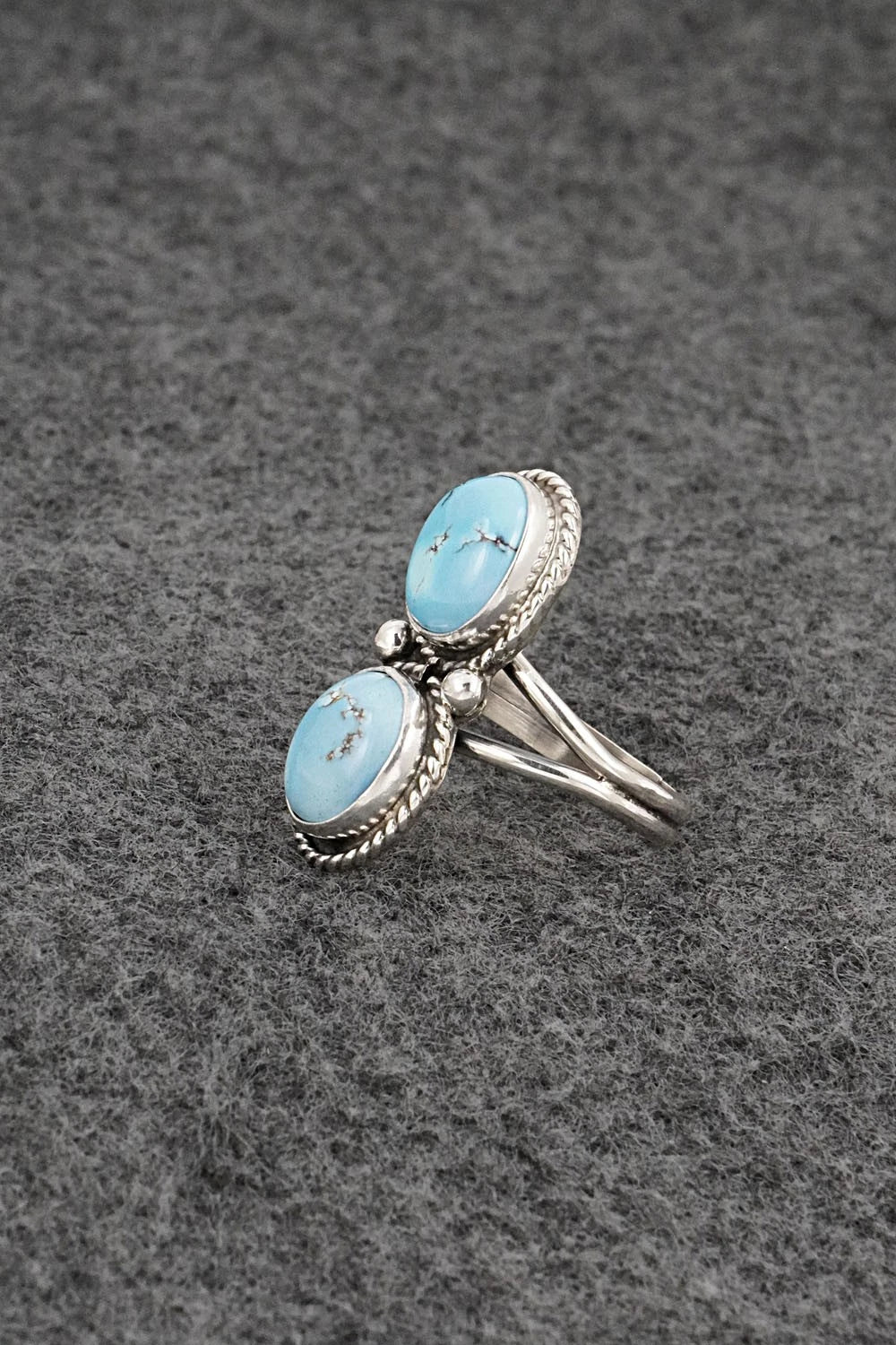 Turquoise & Sterling Silver Ring - Eugene Gruber - Size 7