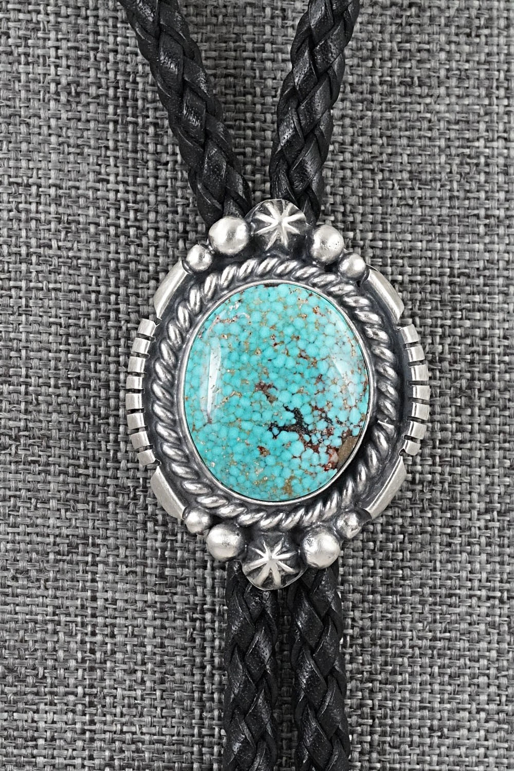 Turquoise & Sterling Silver Bolo Tie - Bob Becenti