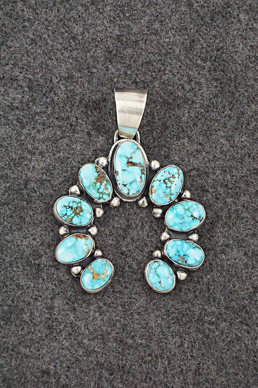 Turquoise & Sterling Silver Pendant - Bobby Johnson