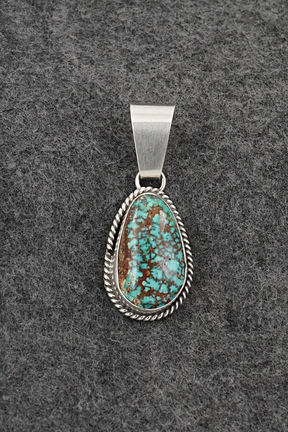 Turquoise & Sterling Silver Pendant - Eugene Gruber