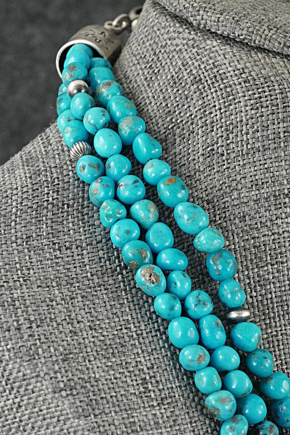 Turquoise & Sterling Silver Necklace - Theresa Skeets