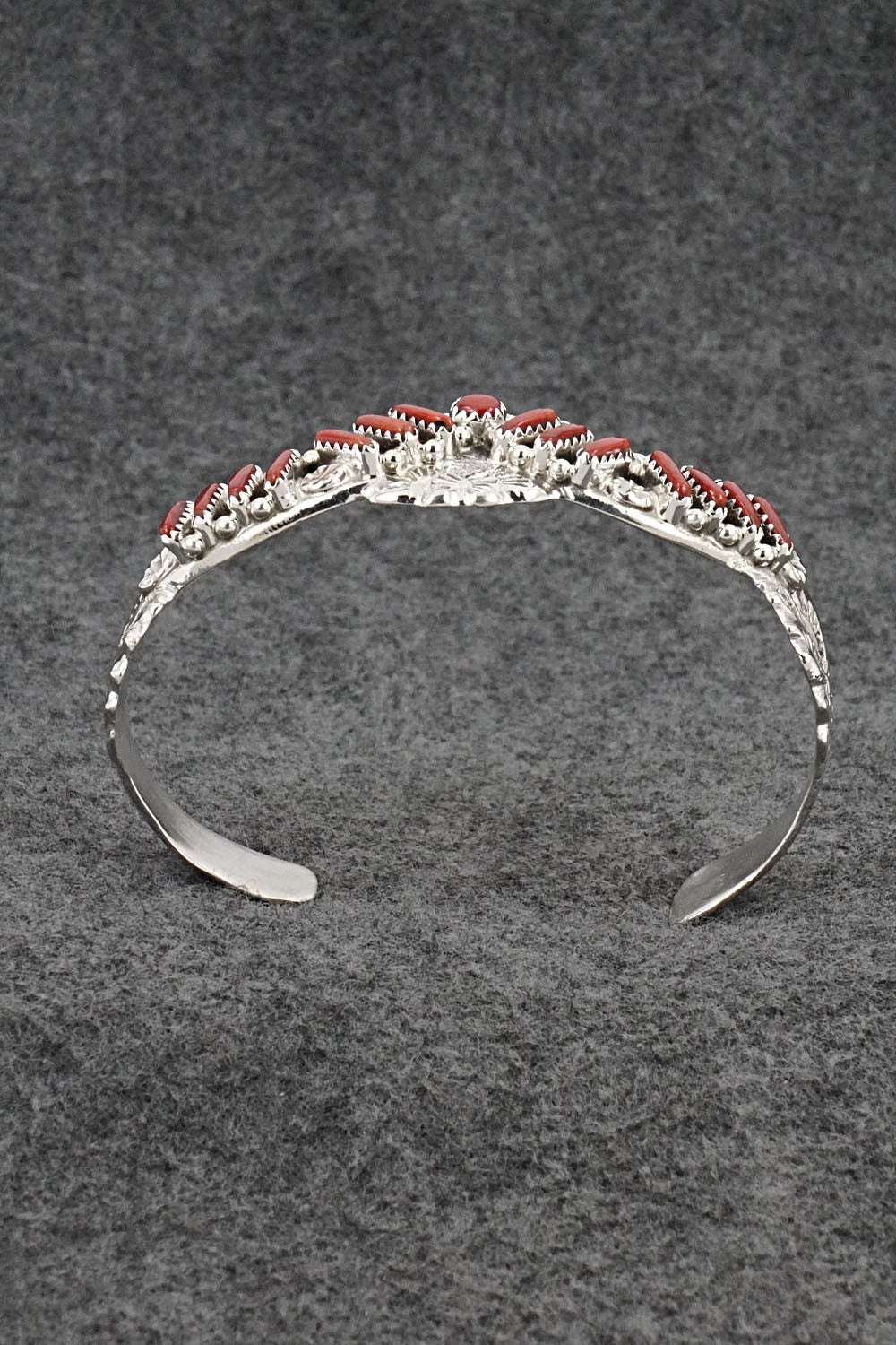 Coral & Sterling Silver Bracelet - Murray Hannaweeka