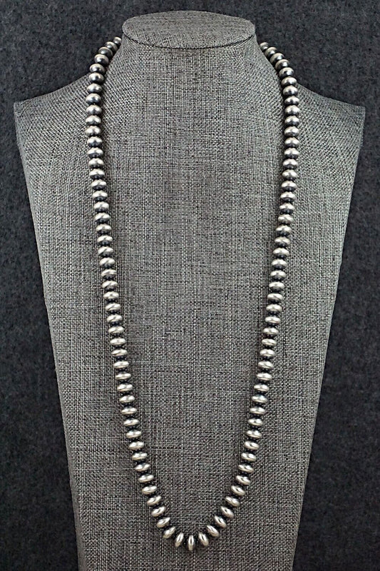 Sterling Silver Navajo Pearl Necklace - Bryannen Halwood
