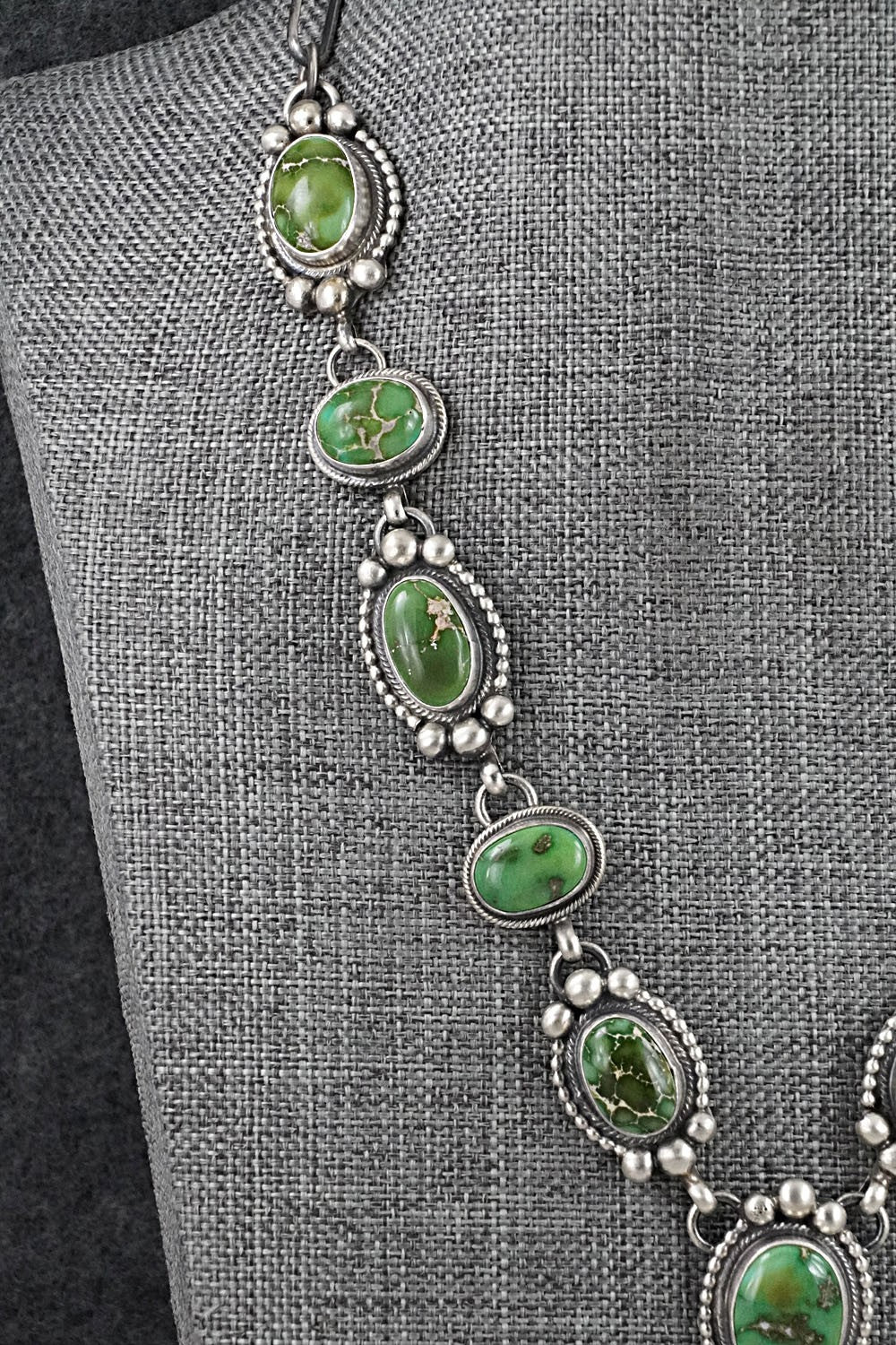 Turquoise & Sterling Silver Necklace and Earrings Set - Kathleen Livingston