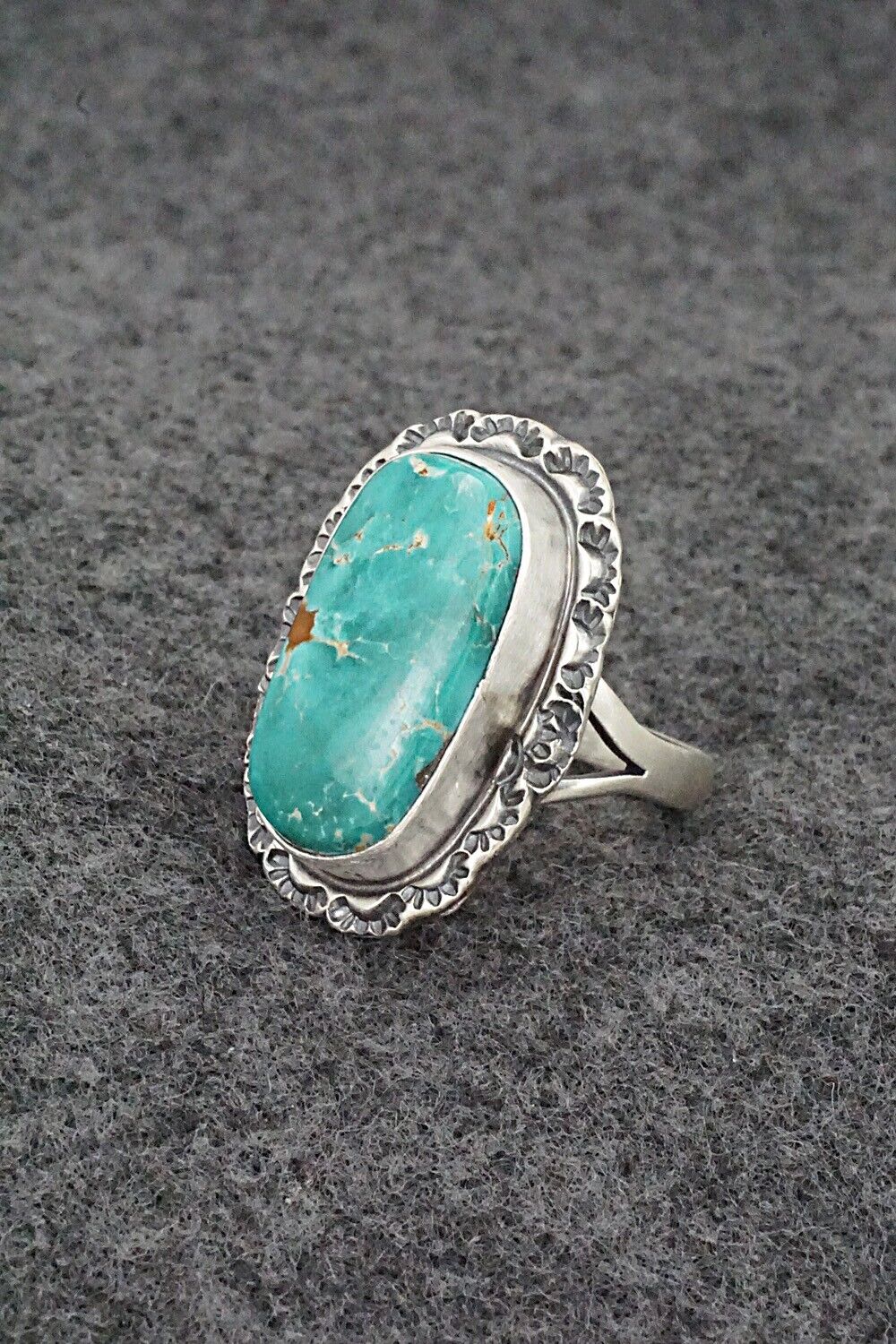 Turquoise & Sterling Silver Ring - Randy Boyd - Size 7.5