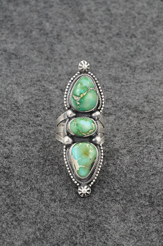 Turquoise & Sterling Silver Ring - Bobby Johnson - Size 9