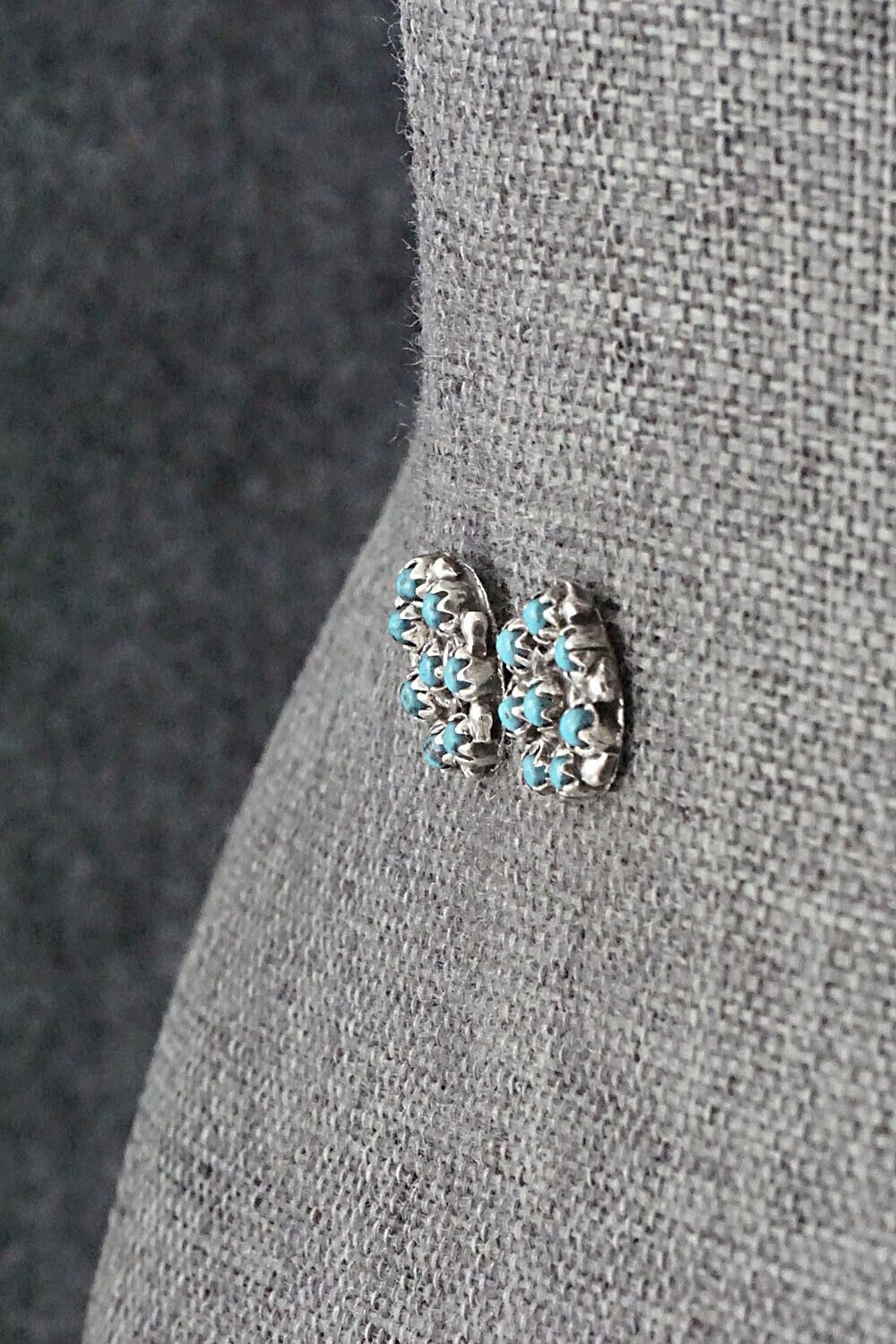 Turquoise & Sterling Silver Earrings - Randy Hooee