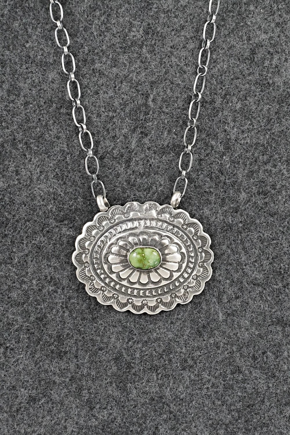 Turquoise & Sterling Silver Necklace - Adrienne Gordon