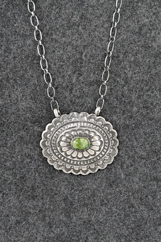 Turquoise & Sterling Silver Necklace - Adrienne Gordon