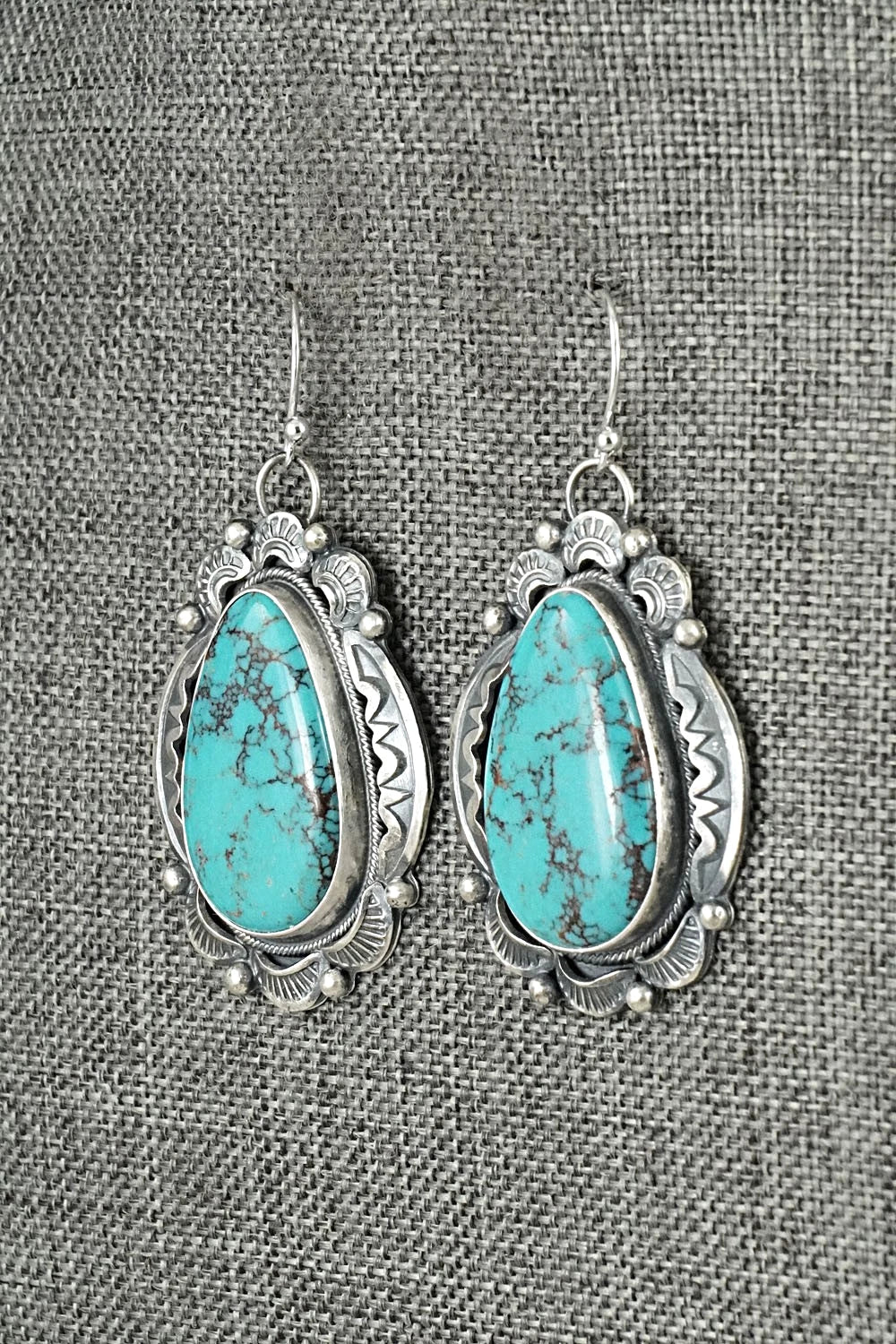 Turquoise & Sterling Silver Earrings - Jackson Hoskie