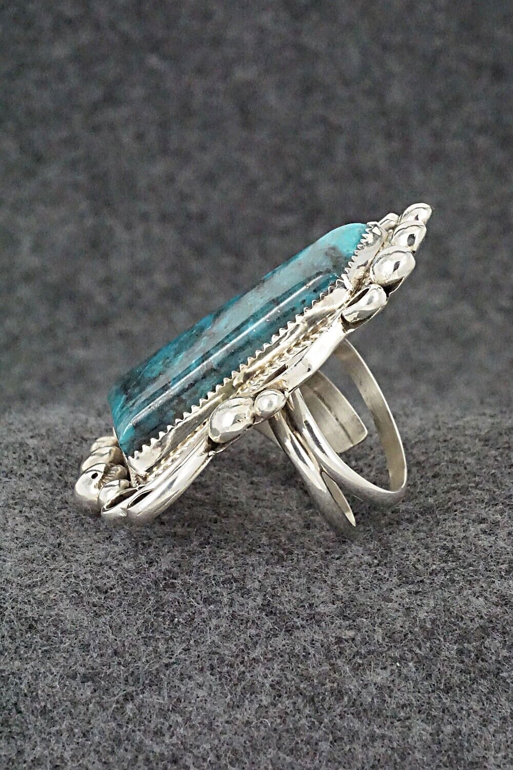 Turquoise and Sterling Silver Ring - Ray Nez - Size 9 (Adj.)