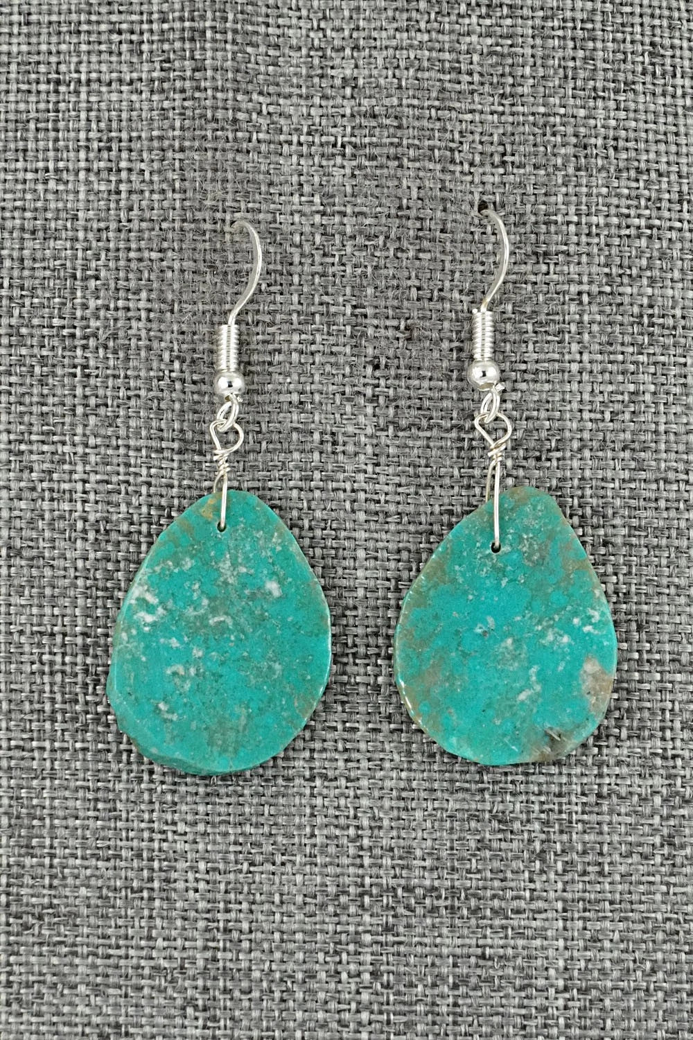 Turquoise & Sterling Silver Earrings - Louise Pete