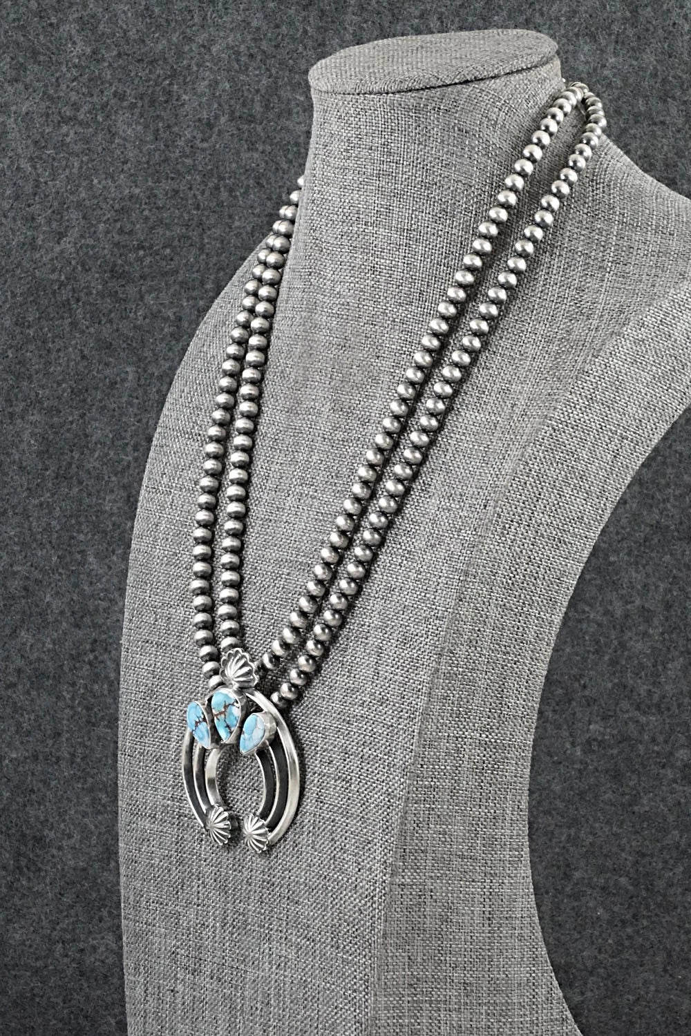 Turquoise & Sterling Silver Necklace - Davey Morgan
