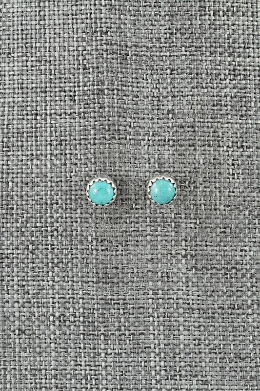 Turquoise & Sterling Silver Earrings - Betty Hawthorne
