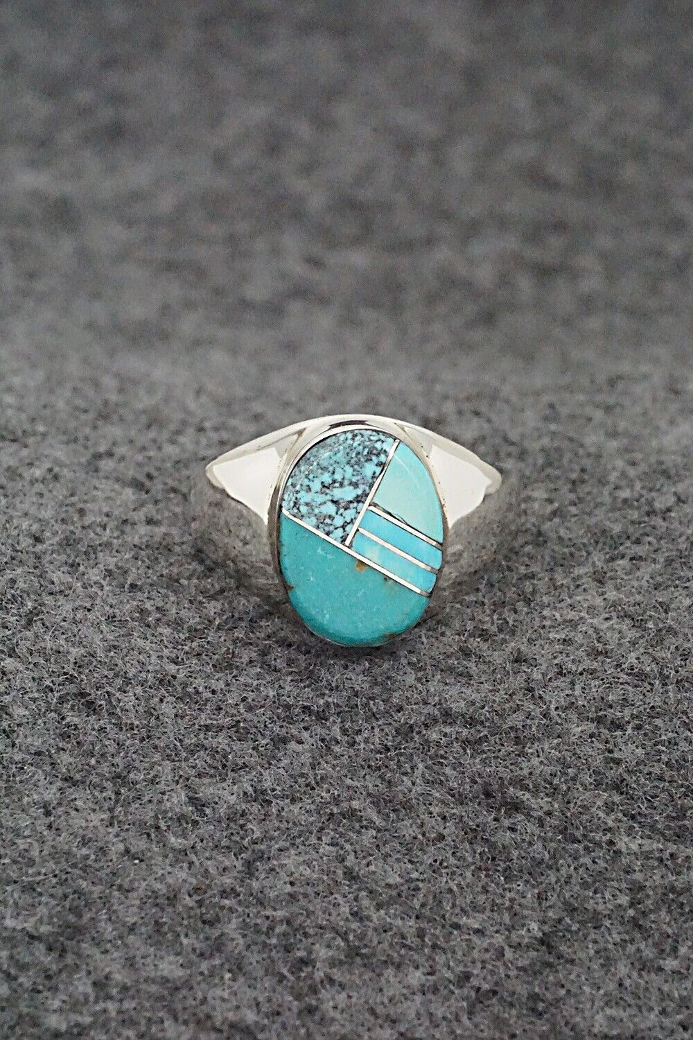 Turquoise & Sterling Silver Ring - Patrick Lincoln - Size 11