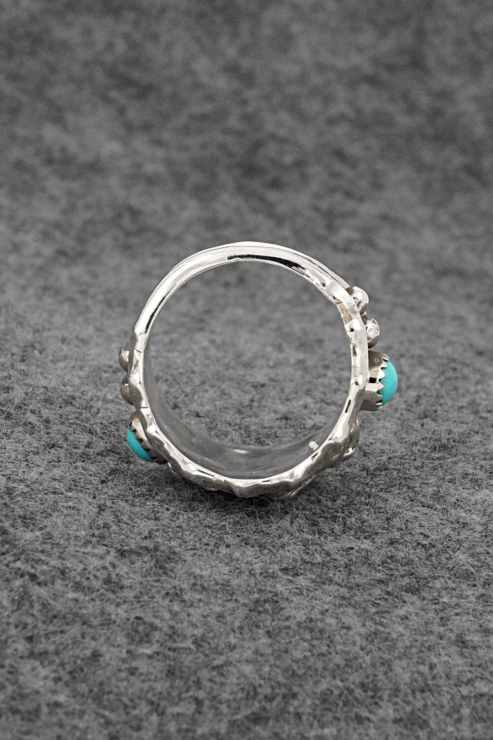 Turquoise & Sterling Silver Ring - Genevieve Francisco - Size 11