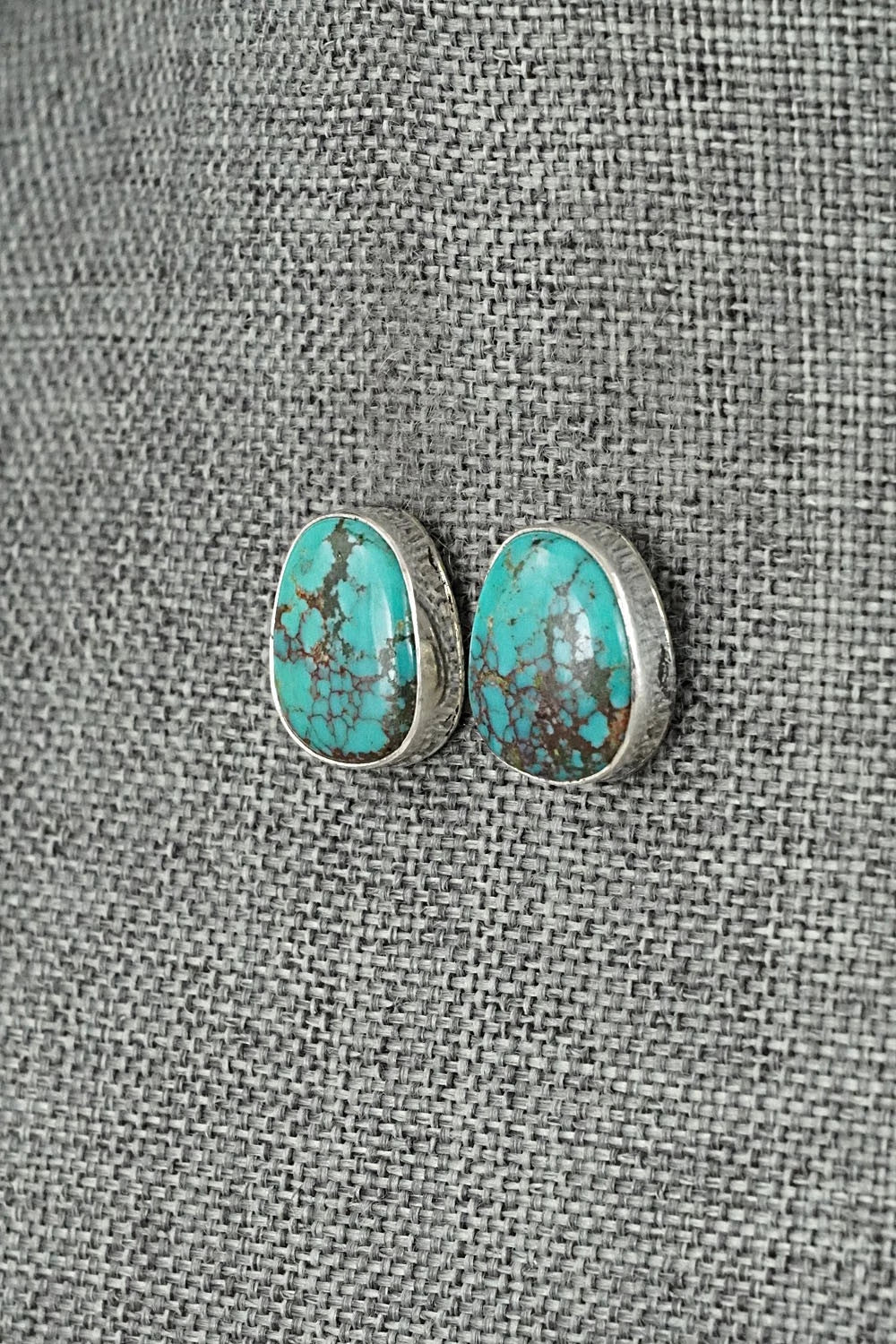Turquoise & Sterling Silver Earrings - Rosemary Saunders