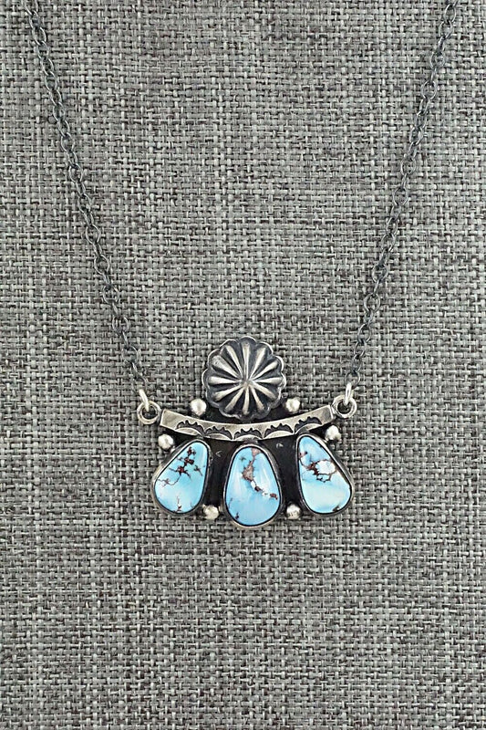 Turquoise & Sterling Silver Necklace - Loretta Delgarito
