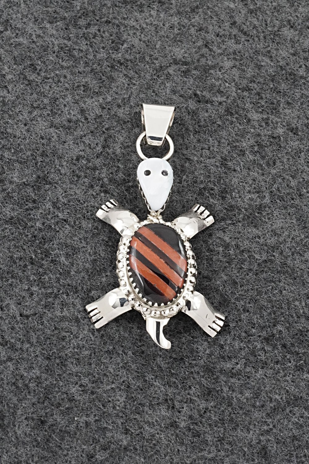 Multi-Stone & Sterling Silver Inlay Pendant - Wayne Haloo