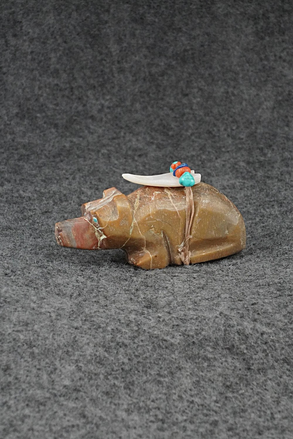 Bear and Cub Zuni Fetish Carving - Adrian Cachini