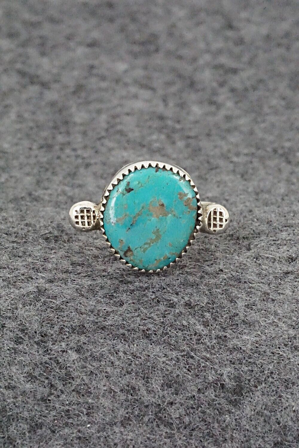 Turquoise & Sterling Silver Ring - Priscilla Reeder - Size 8.25
