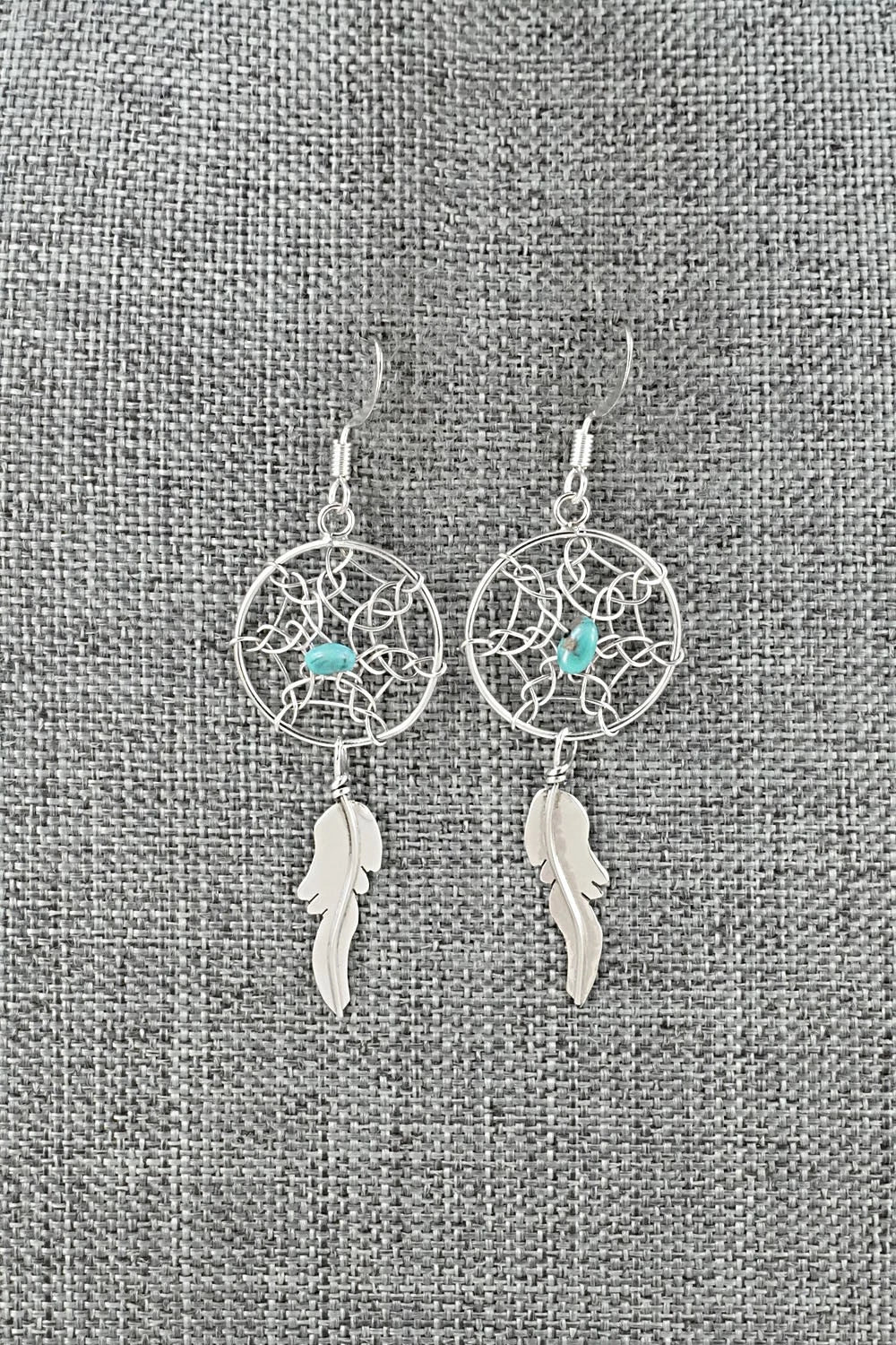 Turquoise & Sterling Silver Earrings - Lorenzo Arviso