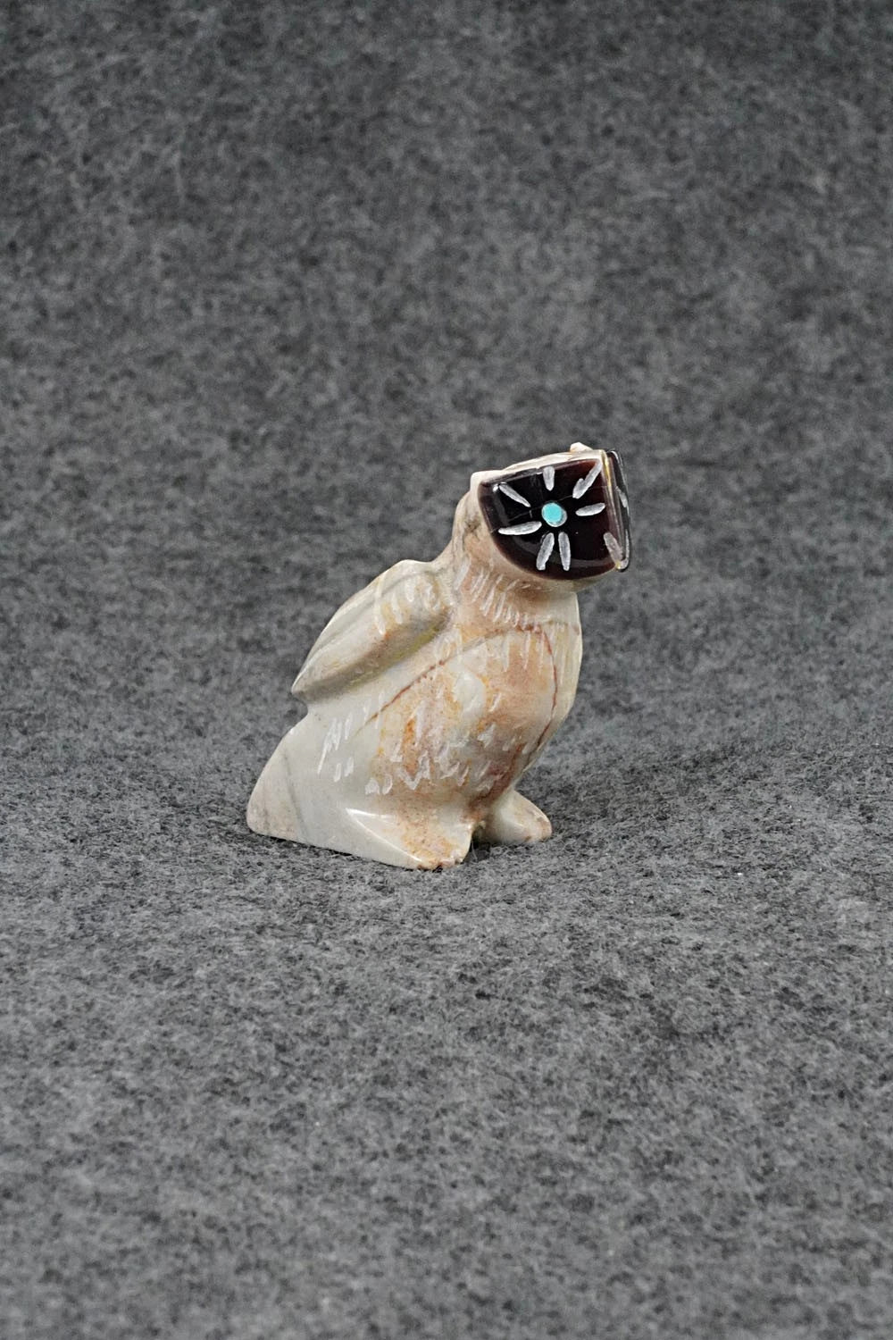 Owl Zuni Fetish Carving - Freddie Leekya