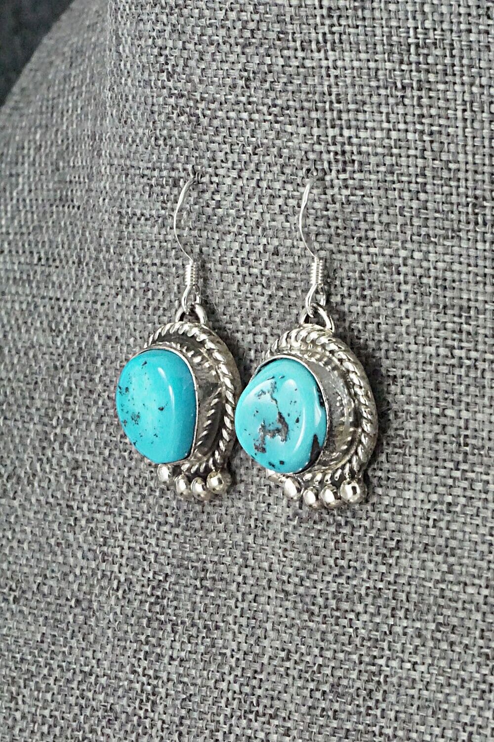 Turquoise & Sterling Silver Squash Blossom Set - Vernon Johnson