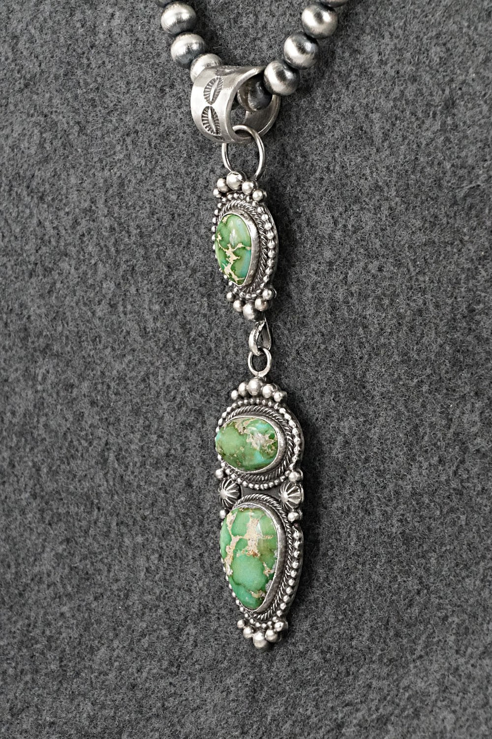 Turquoise & Sterling Silver Necklace - Tom Lewis