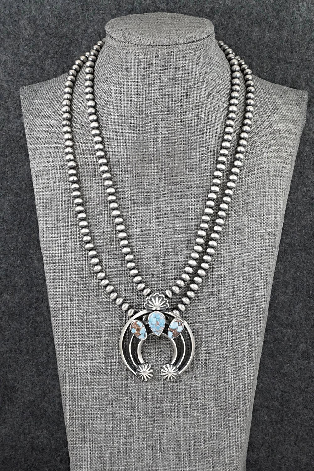 Turquoise & Sterling Silver Necklace - Davey Morgan