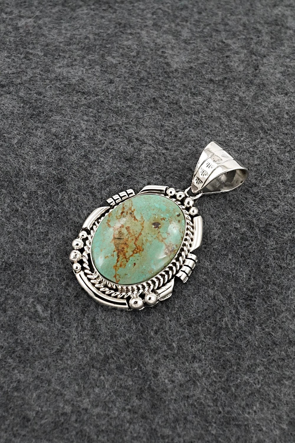Turquoise & Sterling Silver Pendant - Charlene Yazzie