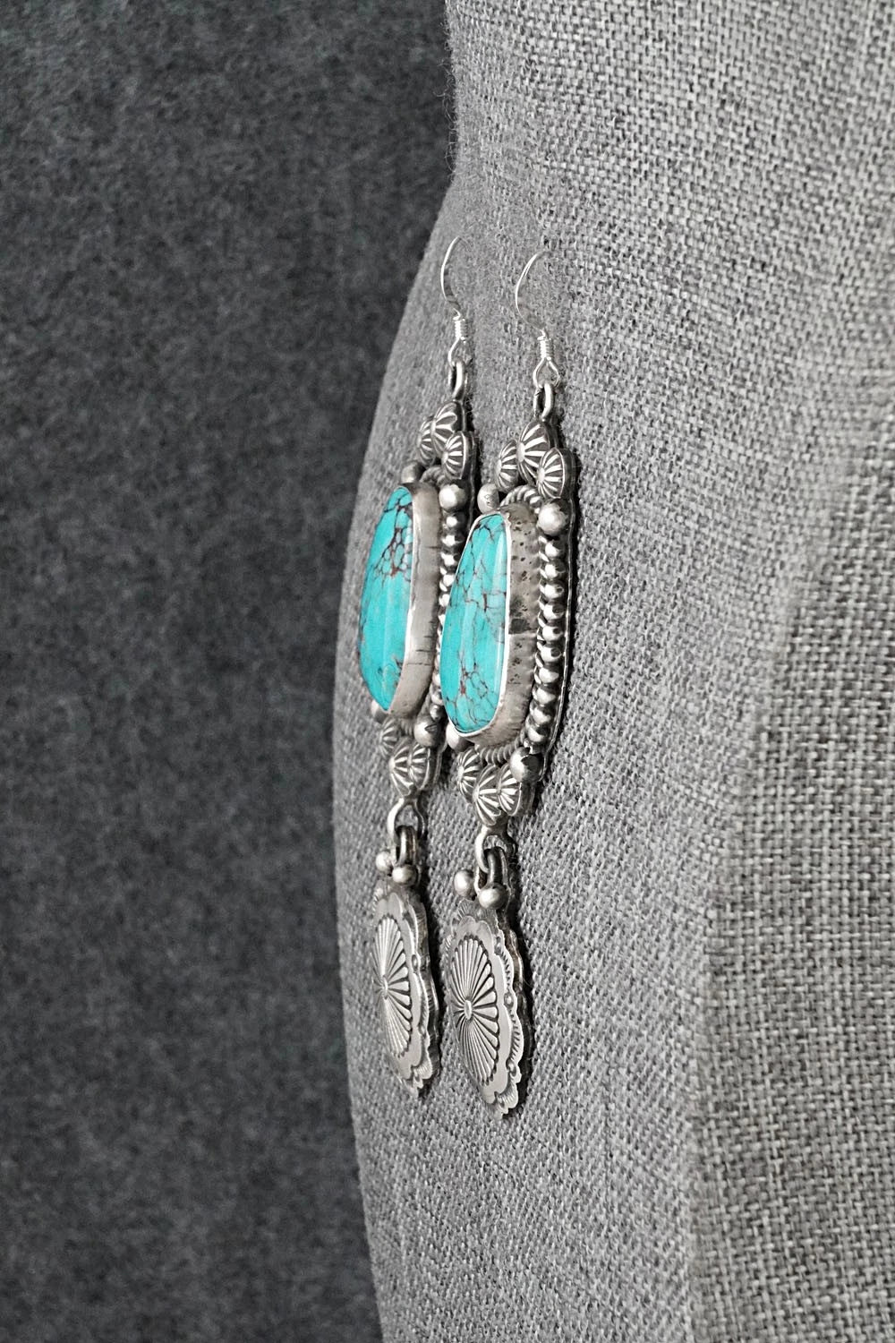 Turquoise & Sterling Silver Earrings - Michael Calladitto