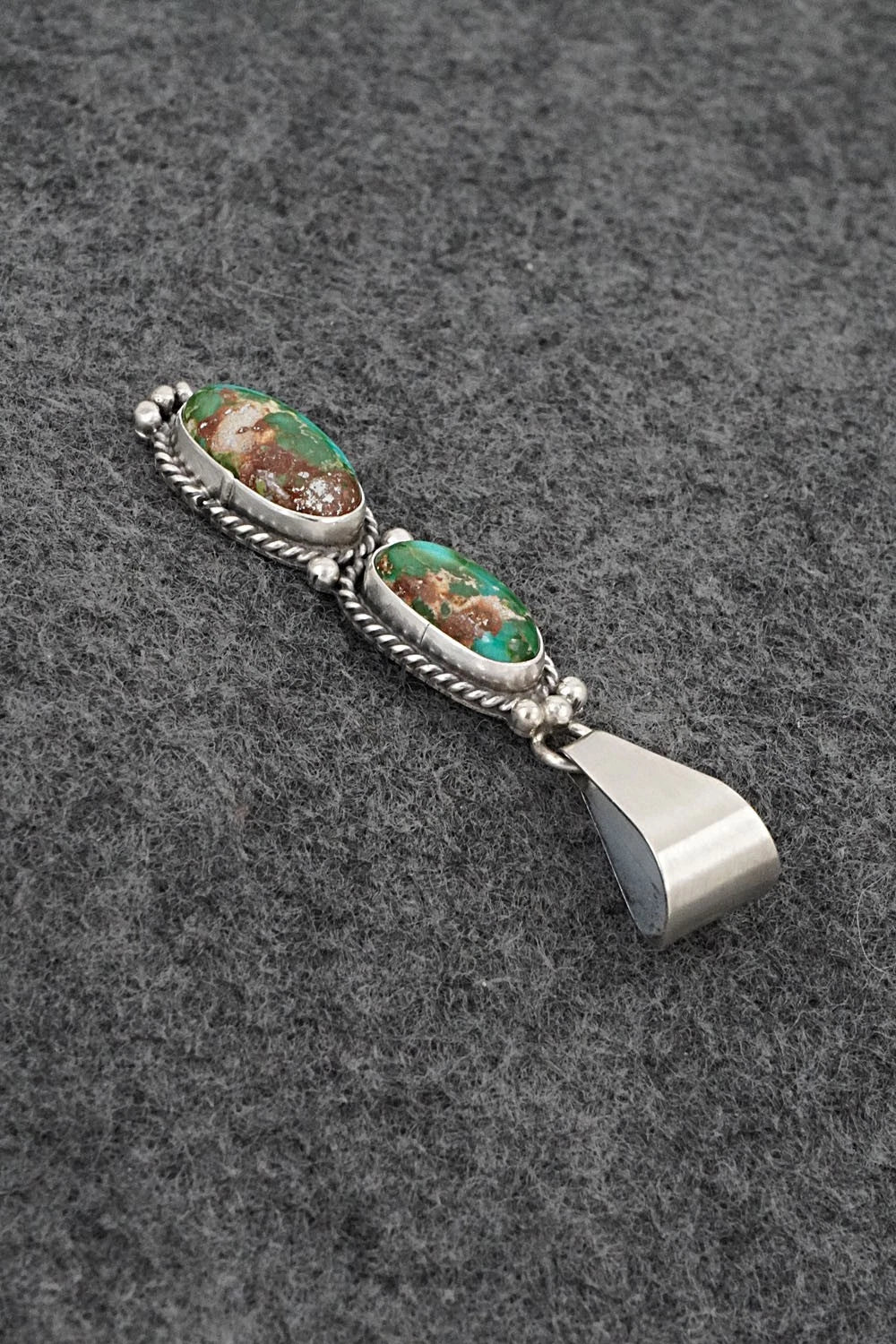 Turquoise & Sterling Silver Pendant - Rena Begay