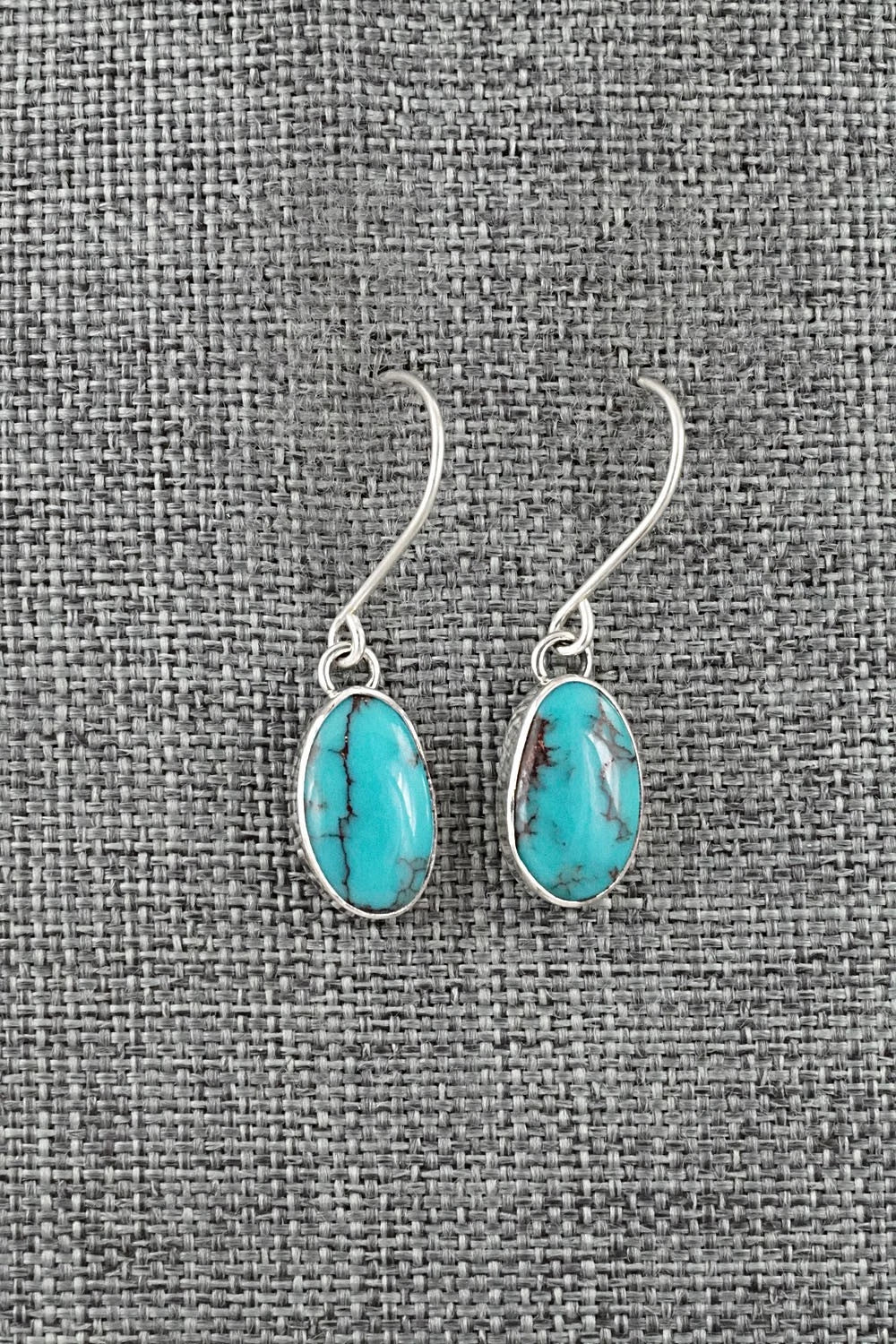 Turquoise & Sterling Silver Earrings - Eugene Gruber