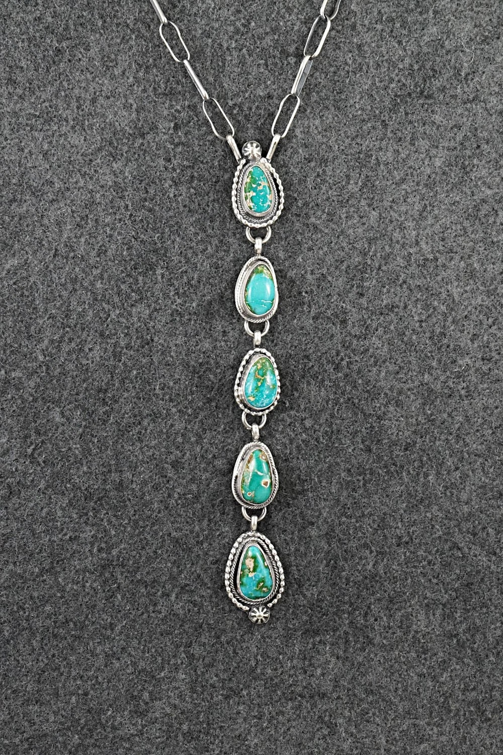 Turquoise & Sterling Silver Necklace - Bobby Johnson