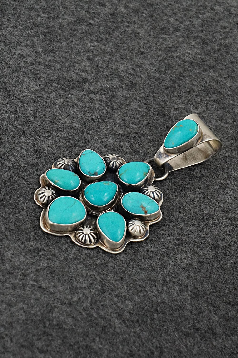 Turquoise & Sterling Silver Pendant - Kathleen Livingston