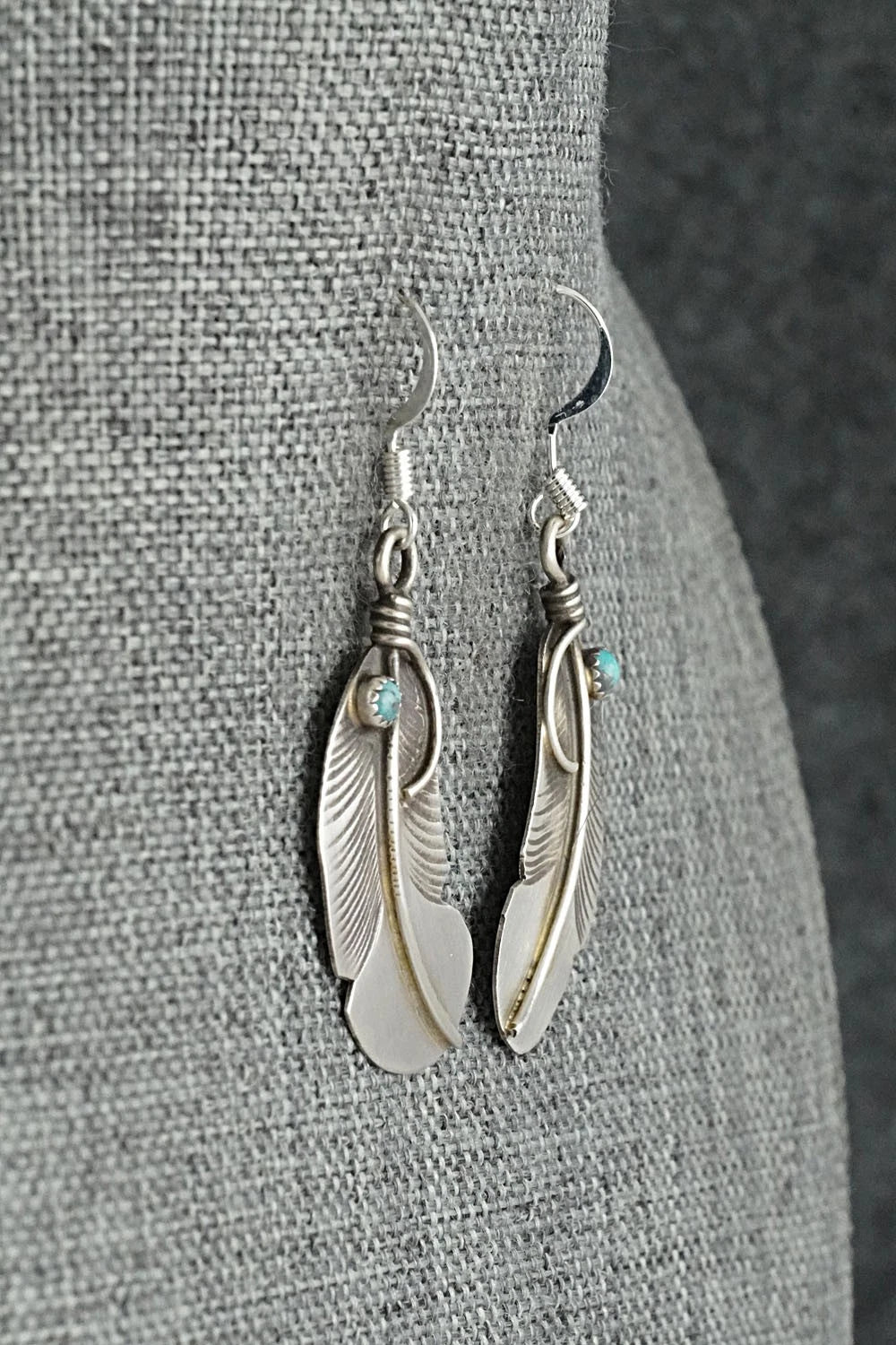 Turquoise & Sterling Silver Earrings - Chris Charlie
