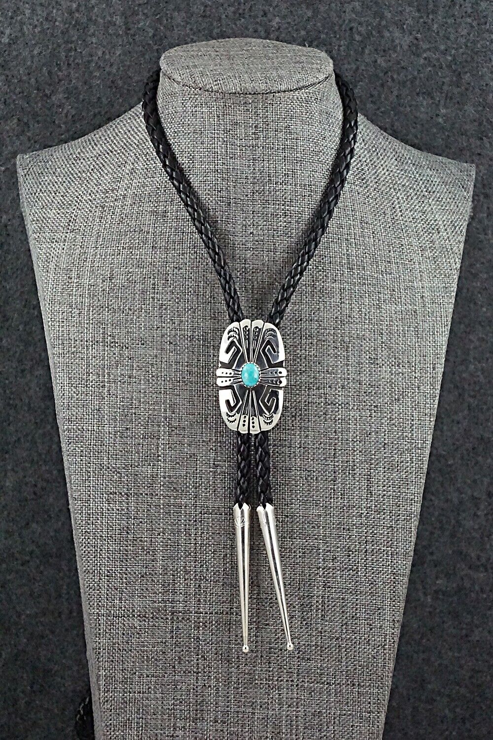 Turquoise & Sterling Silver Bolo Tie - Rosita Singer