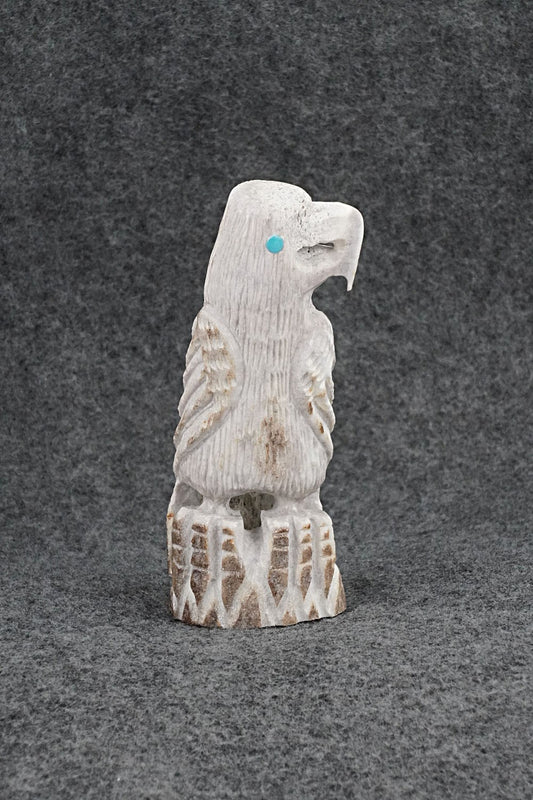 Eagle Zuni Fetish Carving - Garrick Weeka