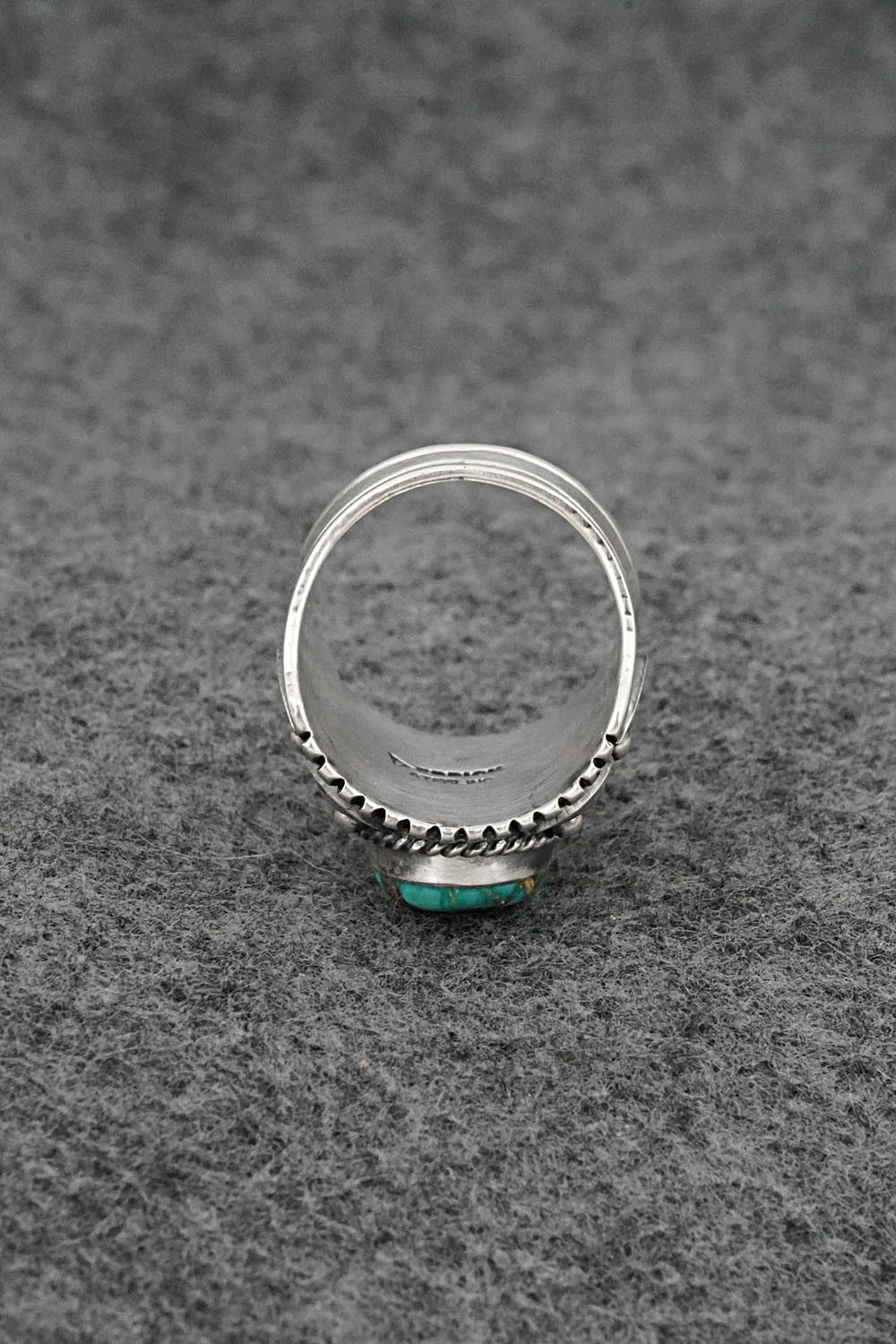 Turquoise & Sterling Silver Ring - Derrick Gordon - Size 8
