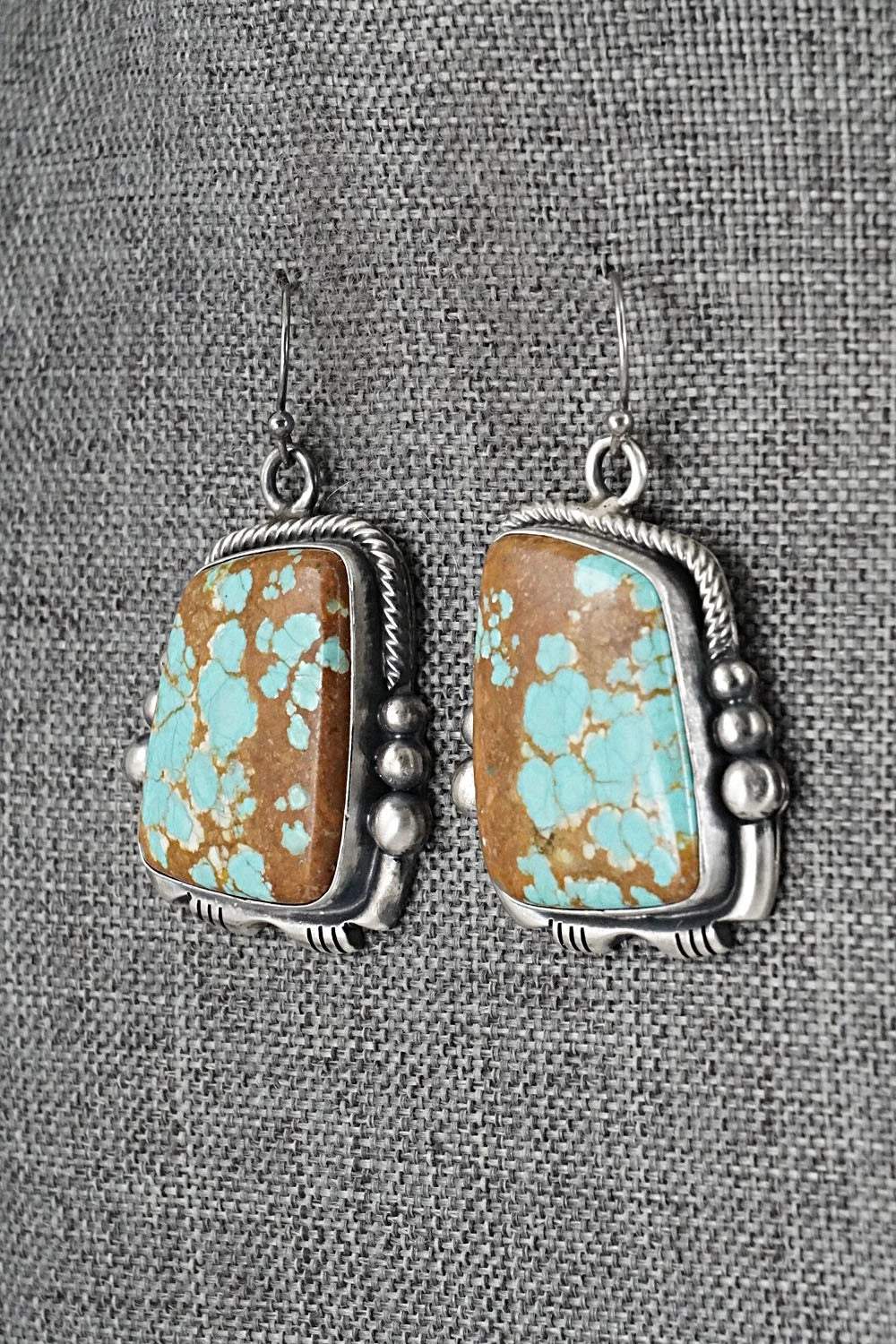 Turquoise & Sterling Silver Necklace and Earrings Set - Paul Livingston