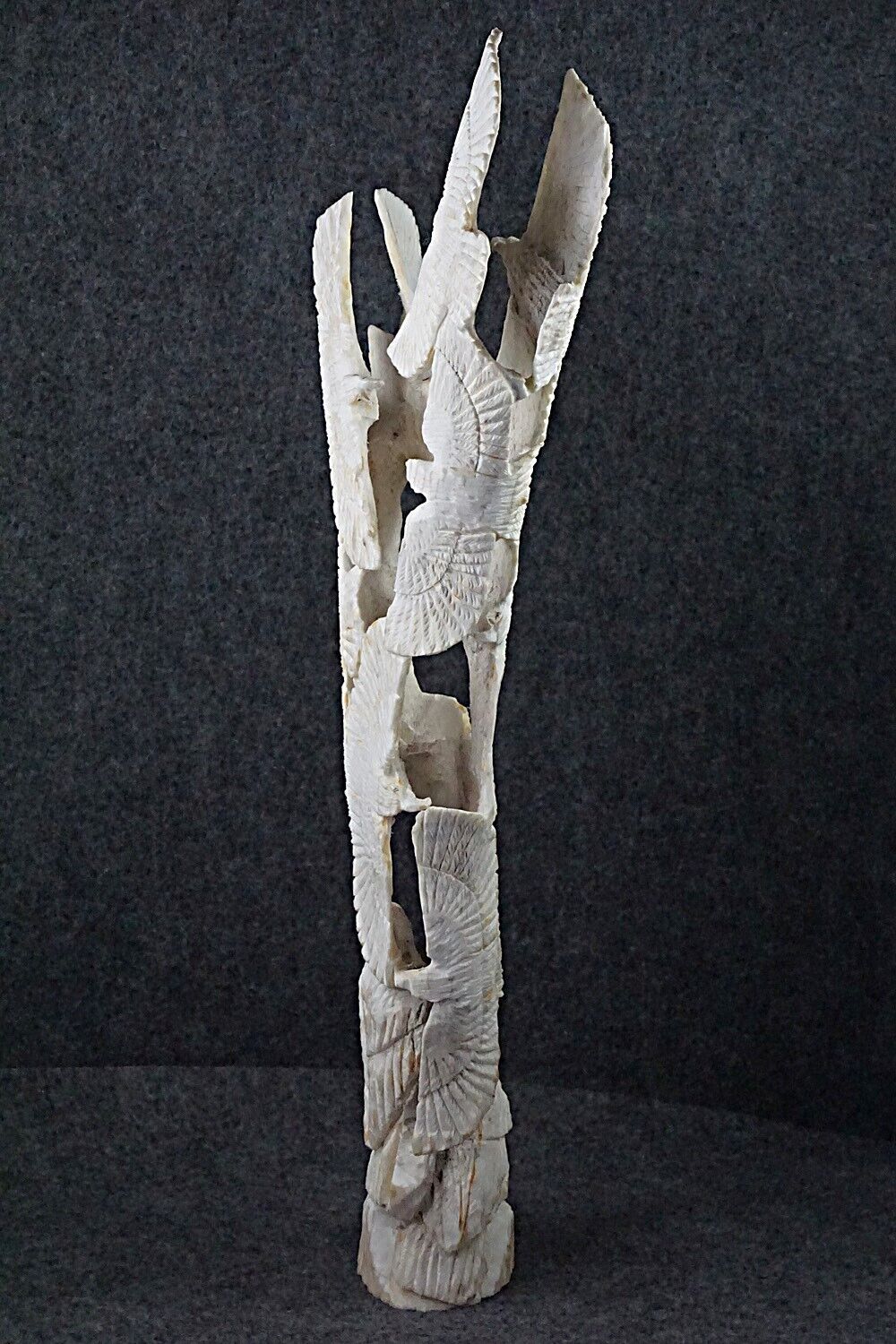 Oversized Eagle Tower Zuni Fetish Carving - Lewis Malie Jr.