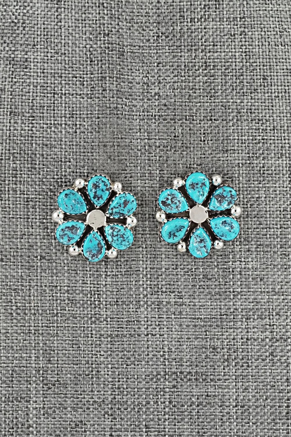 Turquoise & Sterling Silver Earrings - Anthony Brown