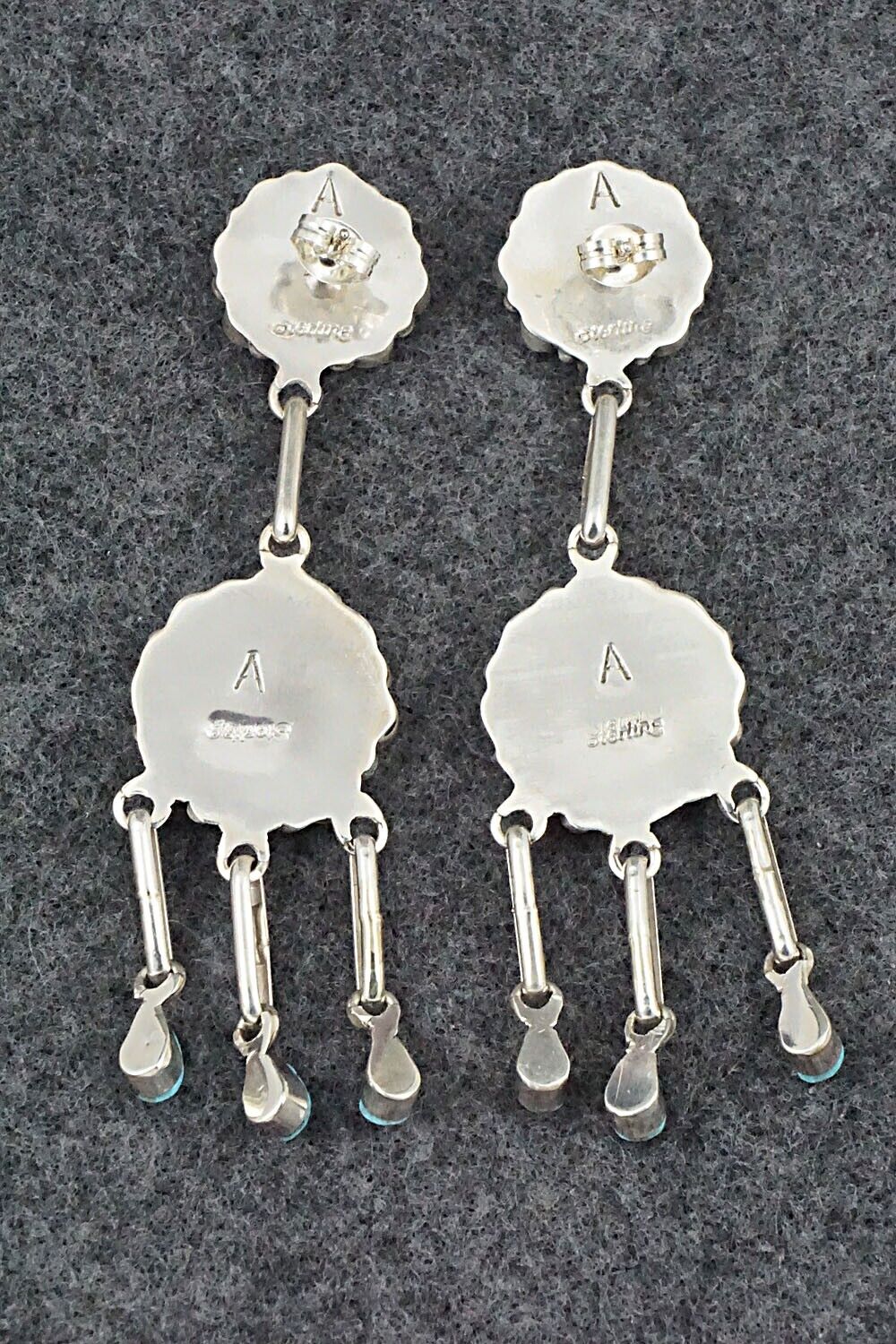 Turquoise & Sterling Silver Earrings - Arlo Kanteena