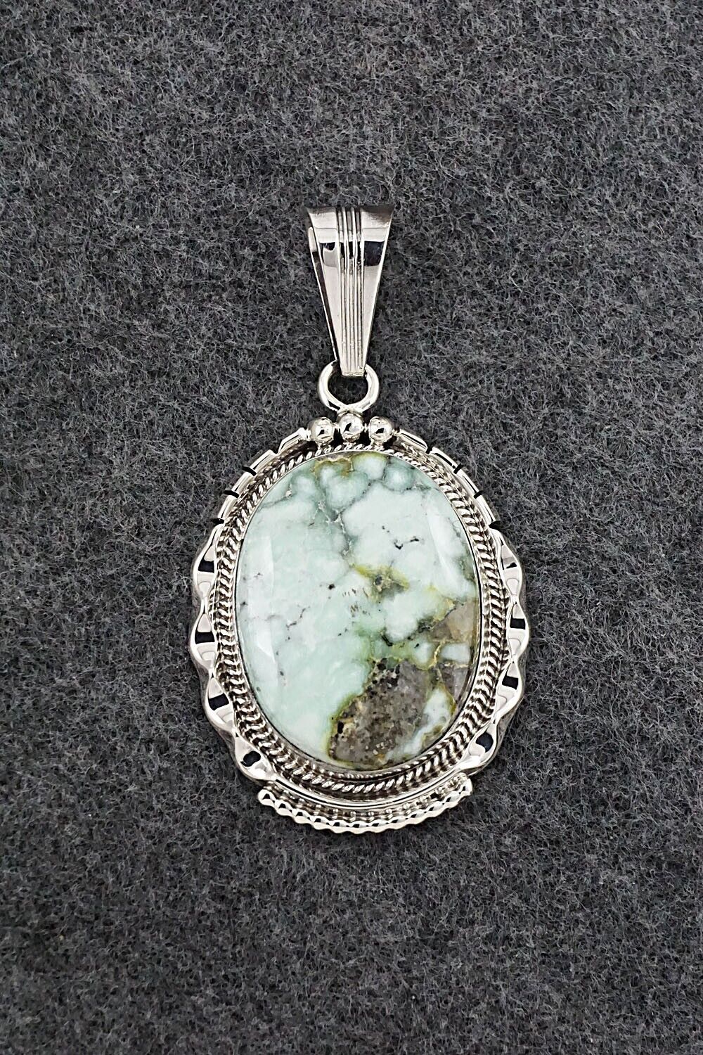Variscite & Sterling Silver Pendant - Samuel Yellowhair