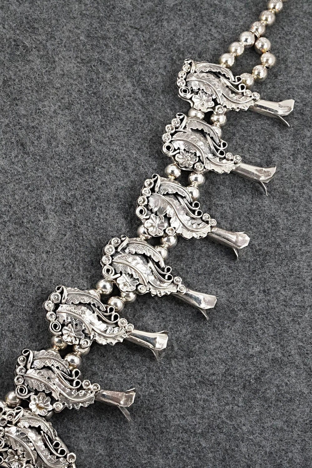 Sterling Silver Squash Blossom Set - Harry B. Yazzie