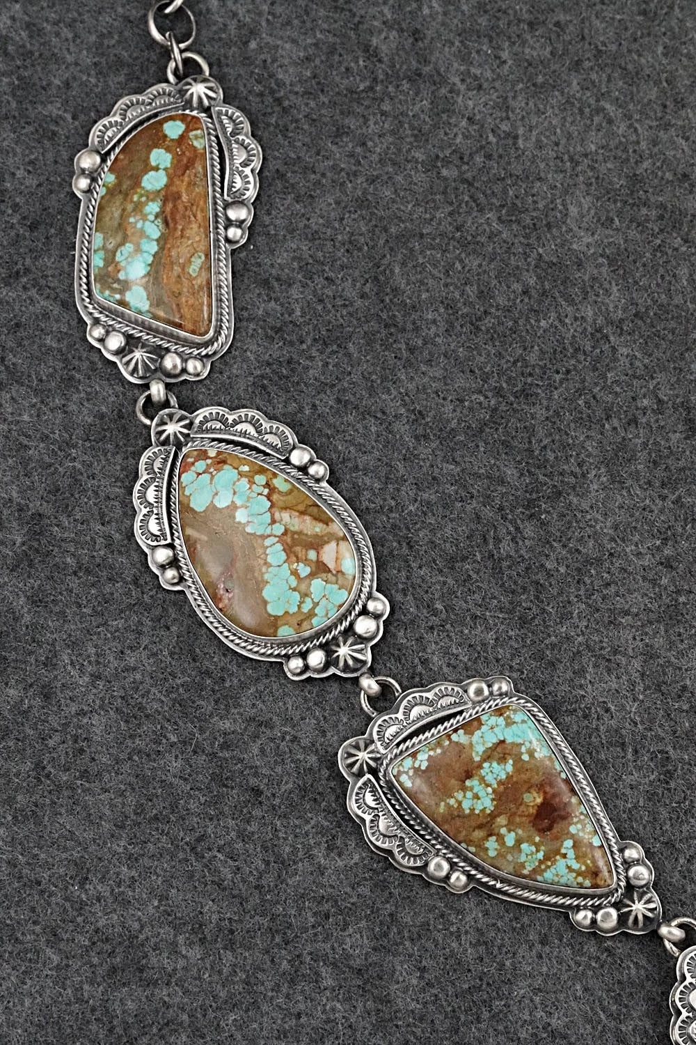 Turquoise & Sterling Silver Necklace and Earrings Set - Randy Boyd