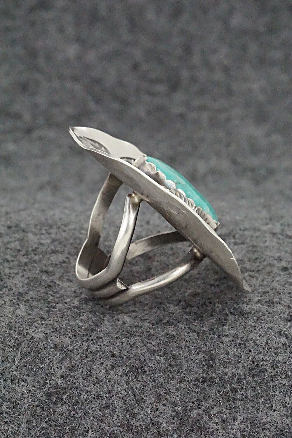 Turquoise & Sterling Silver Ring - Tim Yazzie - Size 7.5